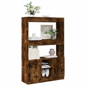 vidaXL Highboard Smoked Oak 92x33x140 cm Engineered Wood