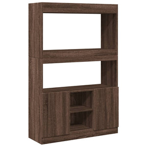 vidaXL Highboard Brown Oak 92x33x140 cm Engineered Wood