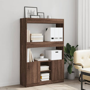 vidaXL Highboard Brown Oak 92x33x140 cm Engineered Wood