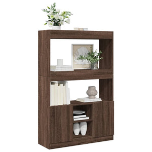 vidaXL Highboard Brown Oak 92x33x140 cm Engineered Wood