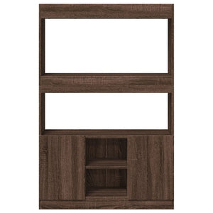 vidaXL Highboard Brown Oak 92x33x140 cm Engineered Wood