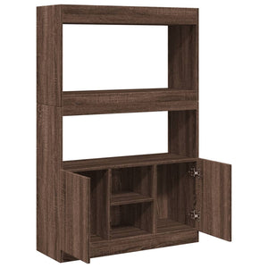 vidaXL Highboard Brown Oak 92x33x140 cm Engineered Wood