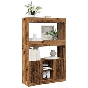 vidaXL Highboard Old Wood 92x33x140 cm Engineered Wood