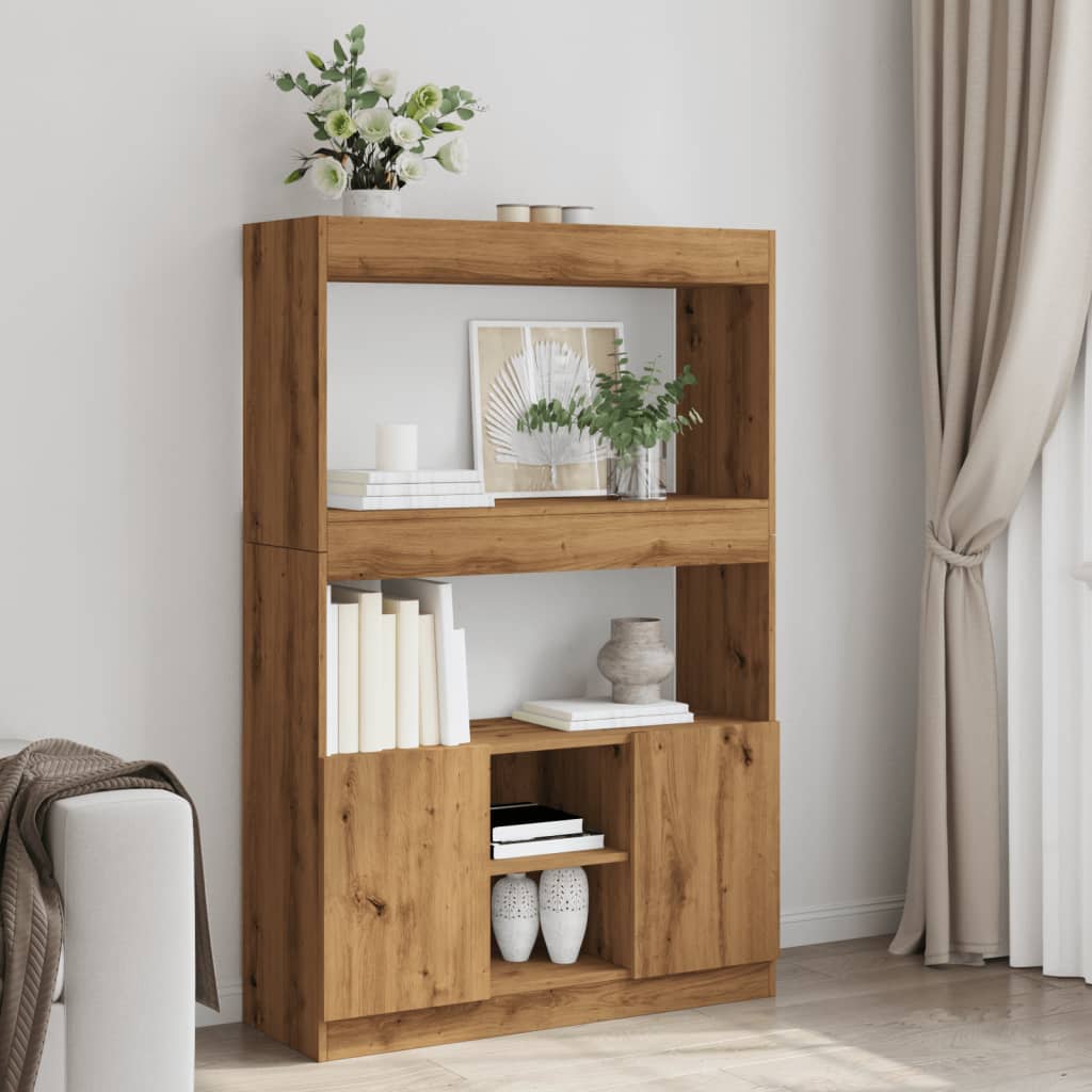 vidaXL Highboard Artisian Oak 92x33x140 cm Engineered Wood