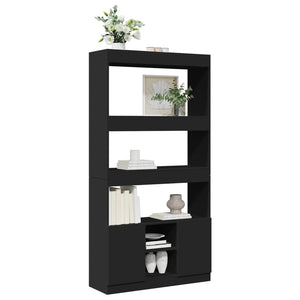 vidaXL Highboard Black 92x33x180 cm Engineered Wood