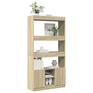 vidaXL Highboard Sonoma Oak 92x33x180 cm Engineered Wood