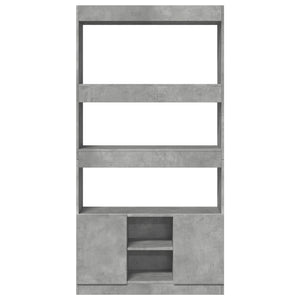 vidaXL Highboard Concrete Grey 92x33x180 cm Engineered Wood