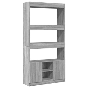 vidaXL Highboard Grey Sonoma 92x33x180 cm Engineered Wood