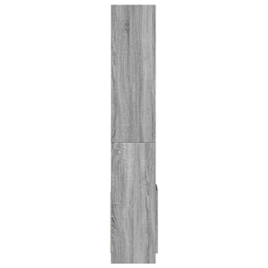 vidaXL Highboard Grey Sonoma 92x33x180 cm Engineered Wood