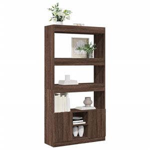 vidaXL Highboard Brown Oak 92x33x180 cm Engineered Wood