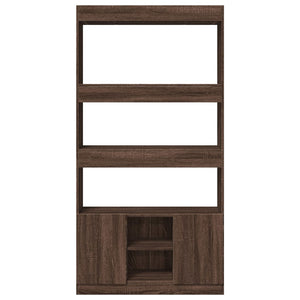 vidaXL Highboard Brown Oak 92x33x180 cm Engineered Wood