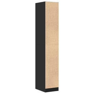 vidaXL Apothecary Cabinet Black 30x41x174.5 cm Engineered Wood