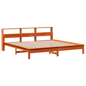 vidaXL Bed Frame without Mattress Wax Brown 200x200 cm Solid Wood Pine