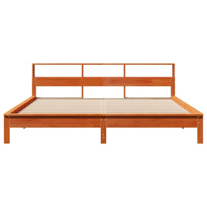 vidaXL Bed Frame without Mattress Wax Brown 200x200 cm Solid Wood Pine