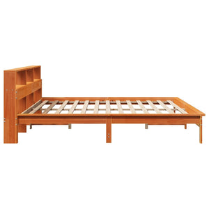 vidaXL Bed Frame without Mattress Wax Brown 200x200 cm Solid Wood Pine