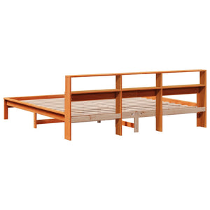 vidaXL Bed Frame without Mattress Wax Brown 200x200 cm Solid Wood Pine