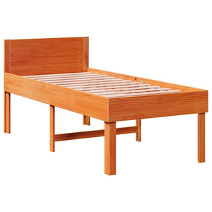 vidaXL Bed Frame without Mattress Wax Brown 80x200 cm Solid Wood Pine