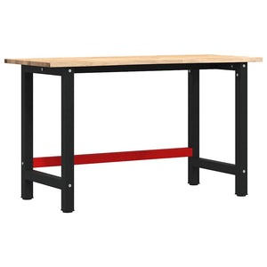 vidaXL Workbench 140x60x81.5 cm Solid Wood Oak