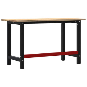 vidaXL Workbench 140x60x81.5 cm Solid Wood Oak