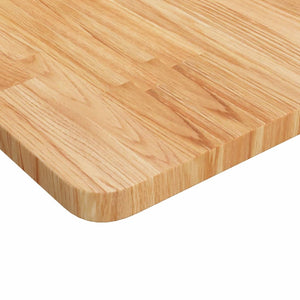 vidaXL Workbench Light Brown 100x60x(71.5-98) cm Solid Wood Oak Rectangular