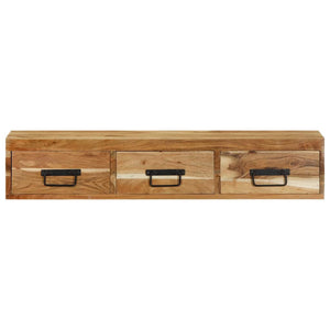 vidaXL Wall-mounted TV Cabinet 100x30x19 cm Solid Wood Acacia