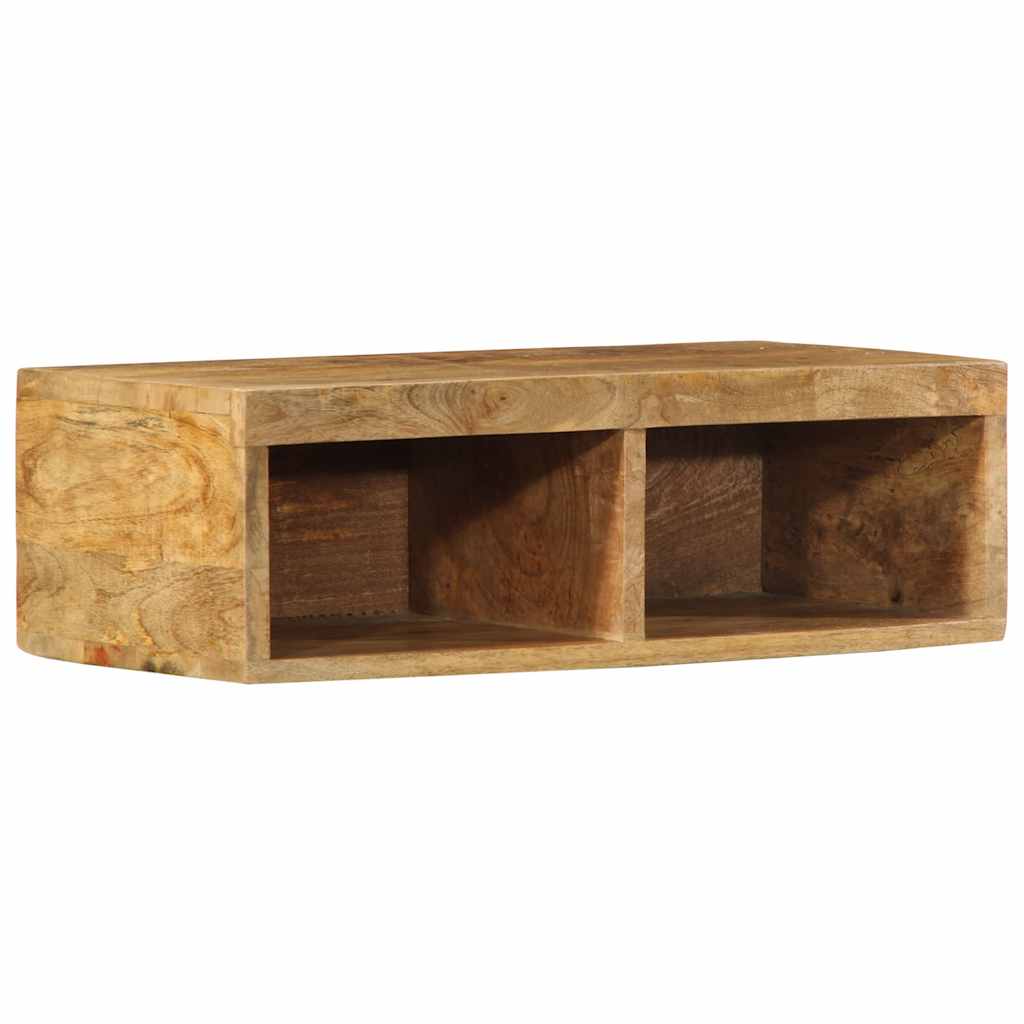 vidaXL Wall-mounted TV Cabinet 60x30x19 cm Solid Rough Wood Mango