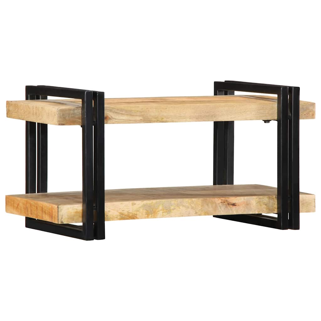 vidaXL Wall Shelf 70x33x35 cm Solid Rough Wood Mango