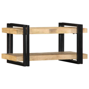 vidaXL Wall Shelf 70x33x35 cm Solid Rough Wood Mango