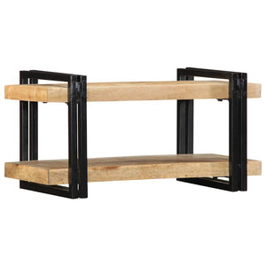 vidaXL Wall Shelf 70x33x35 cm Solid Rough Wood Mango