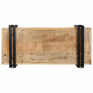 vidaXL Wall Shelf 70x33x35 cm Solid Rough Wood Mango