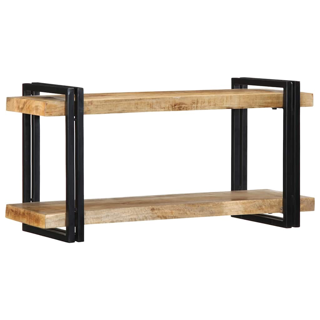 vidaXL Wall Shelf 90x33x45 cm Solid Rough Wood Mango