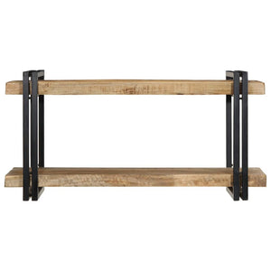 vidaXL Wall Shelf 90x33x45 cm Solid Rough Wood Mango