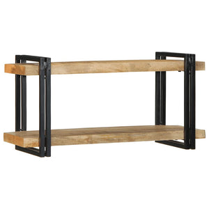 vidaXL Wall Shelf 90x33x45 cm Solid Rough Wood Mango