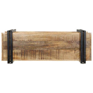 vidaXL Wall Shelf 90x33x45 cm Solid Rough Wood Mango