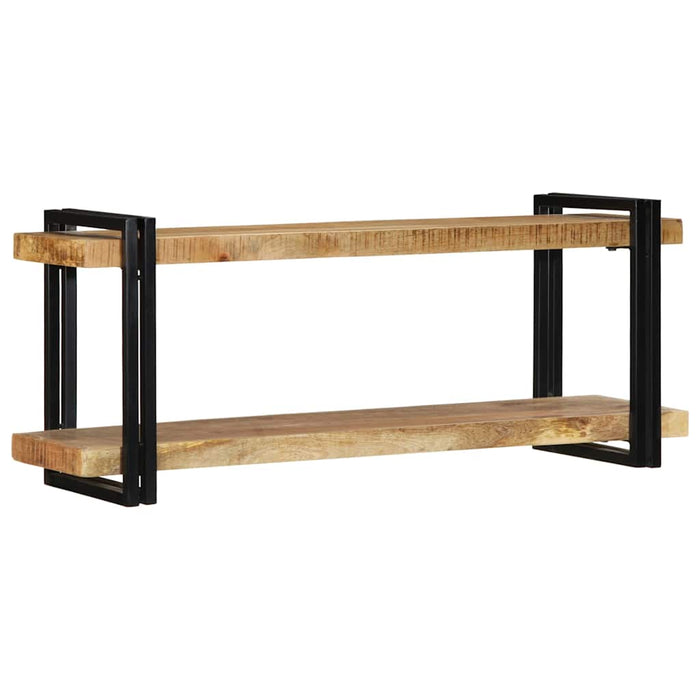 vidaXL Wall Shelf 110x33x45 cm Solid Rough Wood Mango