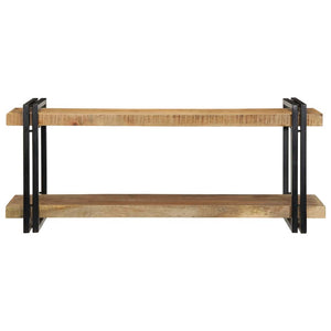 vidaXL Wall Shelf 110x33x45 cm Solid Rough Wood Mango