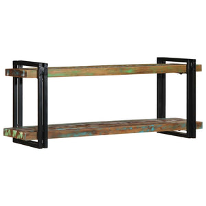 vidaXL Wall Shelf Multicolour Solid Wood Reclaimed