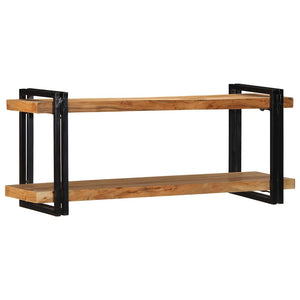 vidaXL Wall Shelf 110x33x45 cm Solid Wood Acacia