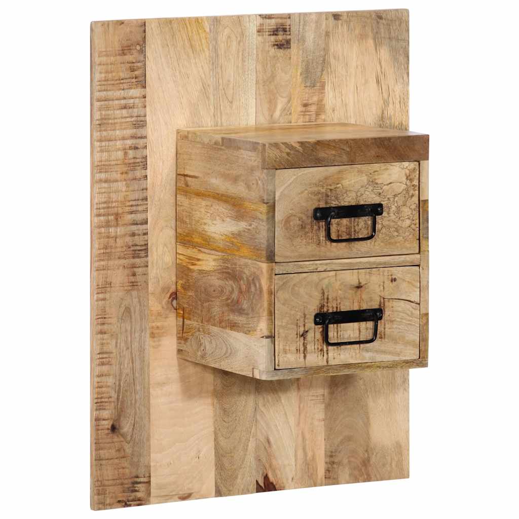 vidaXL Bedside Cabinet 60x32x80 cm Solid Rough Wood Mango