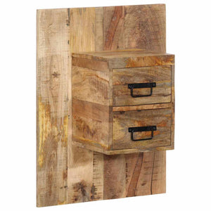 vidaXL Bedside Cabinet 60x32x80 cm Solid Rough Wood Mango