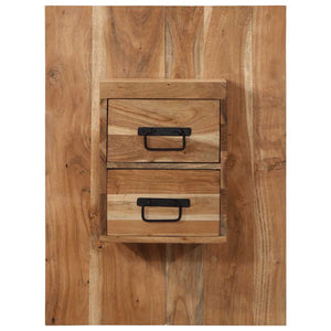 vidaXL Bedside Cabinet 60x32x80 cm Solid Wood Acacia