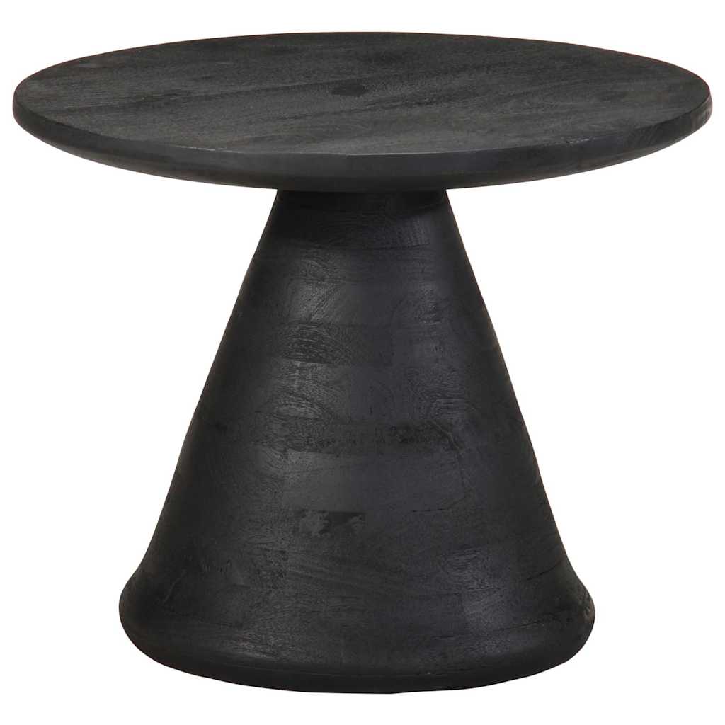 vidaXL Side Table Black Ø50x40 cm Solid Wood Mango