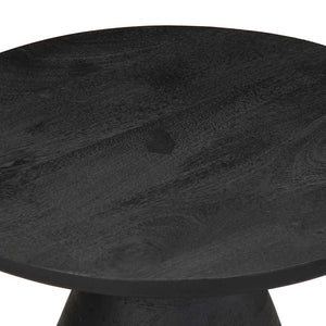 vidaXL Side Table Black Ø50x40 cm Solid Wood Mango