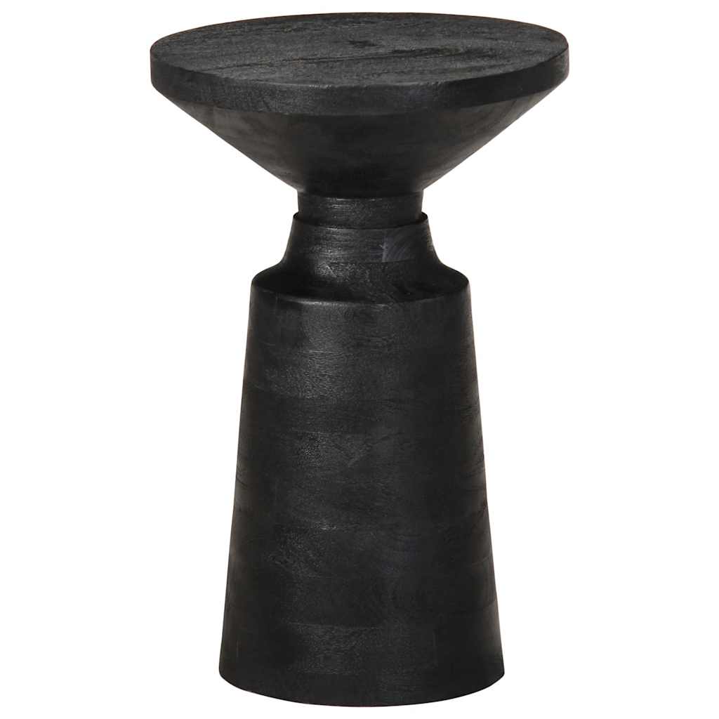 vidaXL Side Table Black Ø33x50 cm Solid Wood Mango