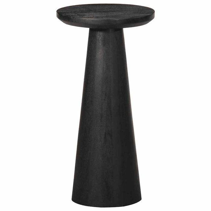 vidaXL Side Table Black Ø30x60 cm Solid Wood Mango