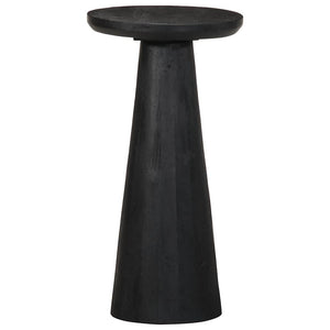 vidaXL Side Table Black Ø30x60 cm Solid Wood Mango