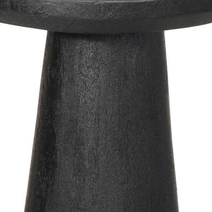 vidaXL Side Table Black Ø30x60 cm Solid Wood Mango