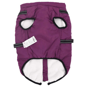 vidaXL Dog Coat with Harness Waterproof Reflective Purple 4XL