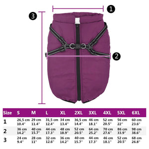 vidaXL Dog Coat with Harness Waterproof Reflective Purple 4XL