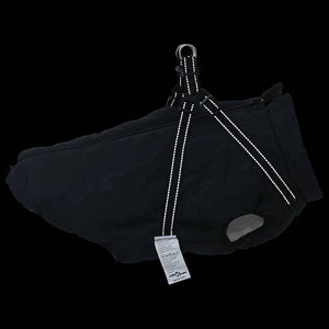 vidaXL Dog Coat with Harness Waterproof Reflective Black 5XL